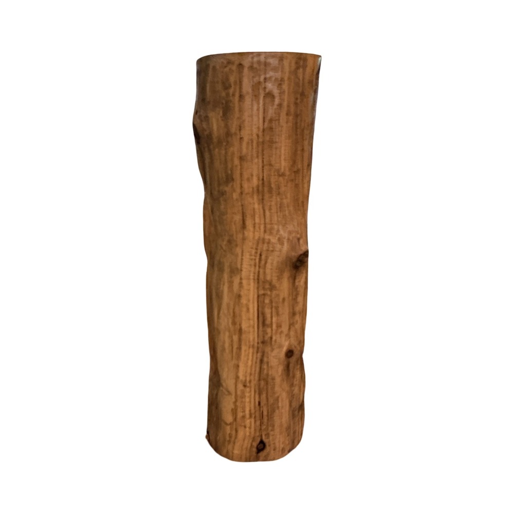 Handmade Wood Spirit Sculpture Hand Carved Rustic Cabin Folk Art 12 Inch Log - Picture 4 of 7